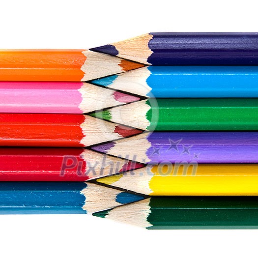 color pencils isolated on white color pencils isolated on white