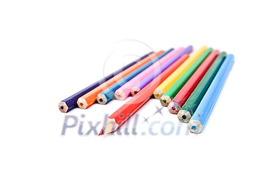 color pencils isolated on white