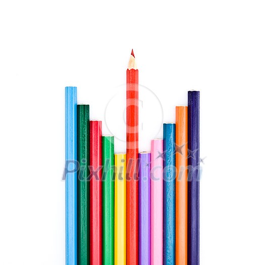 color pencils isolated on white color pencils isolated on white