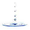 water splash with drops isolated on white