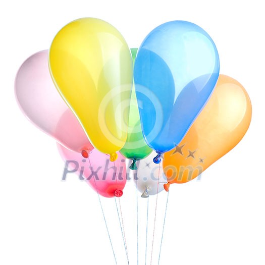 color balloons isolated on white color balloons isolated on white