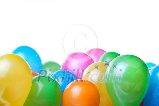color balloons isolated on white color balloons isolated on white