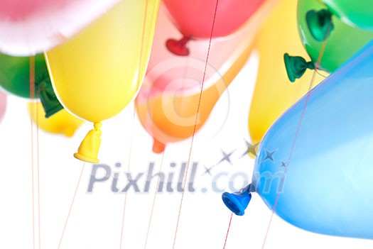 color balloons isolated on white color balloons isolated on white