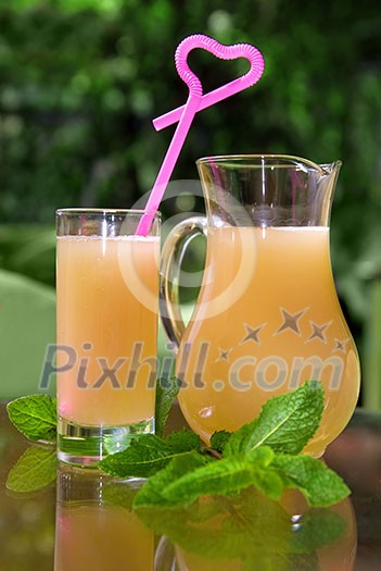 cold drink in glass with mint cold drink in glass with mint