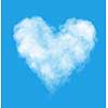 The cloud in the form of heart against a blue sky. To the Valentine's Day joke.