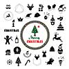 Vector Merry Christmas icons set  