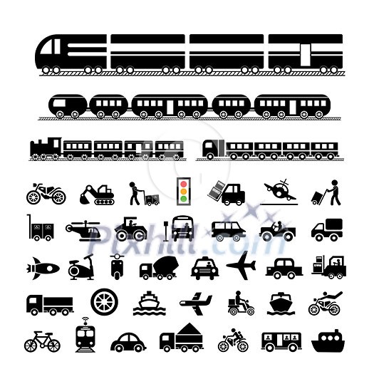 vector basic icon for transport  