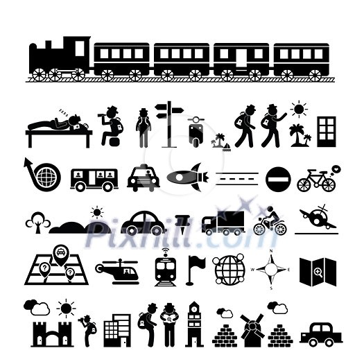 traveler explorer icon on white background traveler explorer icon on white background