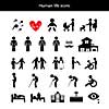 vector basic icon set for human life 