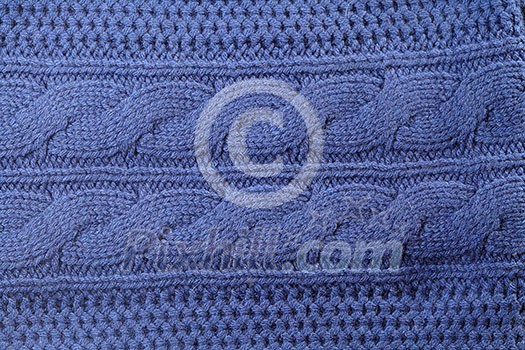 Blue knitted sweater texture background. Space for cop Blue knitted sweater texture background. Space for cop