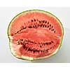 delicious fresh watermelon half isolated on a white background