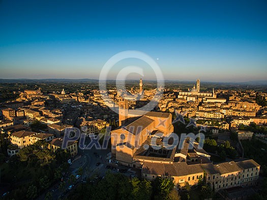 Siena, Tuscany, Italy - aerial view of the old town Siena, Tuscany, Italy - aerial view of the old town