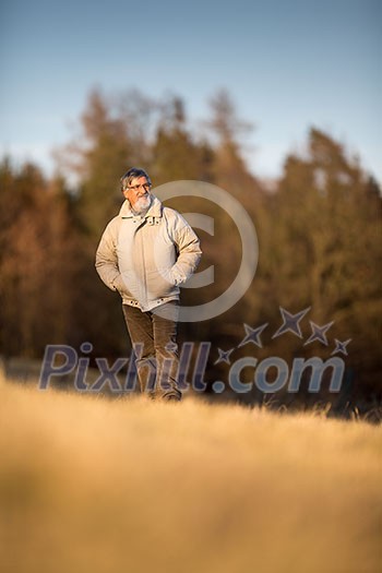 Portrait of a senior man outdoors