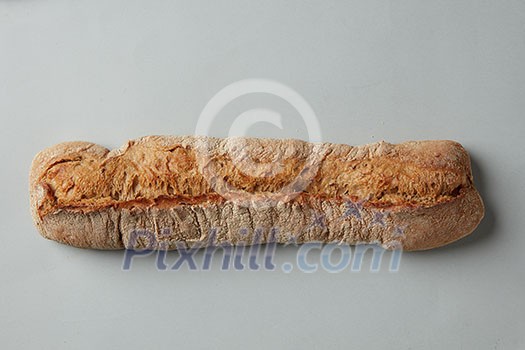 traditional french bread baguette on white background traditional french bread baguette on white background