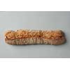 traditional french bread baguette on white background