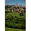 In the very heart of Tuscany - Aerial view of the medieval town of Montepulciano, Italy