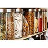 Traditional chinese medicine herbs and remedies in jars