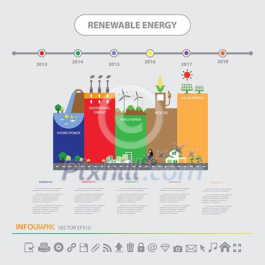 vector info chart renewable energy biogreen ecology vector info chart renewable energy biogreen ecology