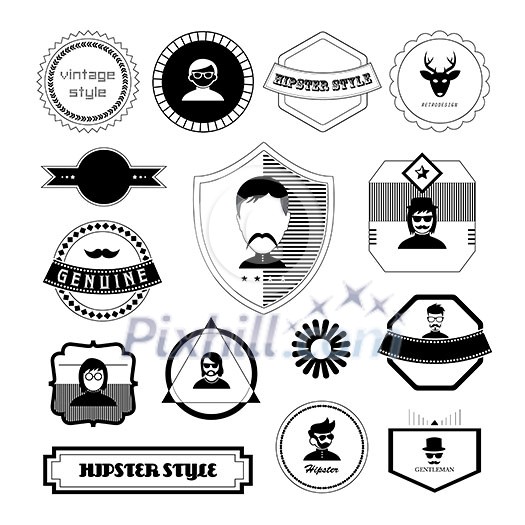 vector character cartoon hipster style vector character cartoon hipster style