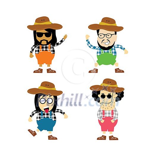 Cowboy vector cartoon character for use 