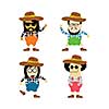 Cowboy vector cartoon character for use 