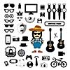 vector hipster style elements and icons set   