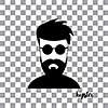 vector character cartoon hipster style 