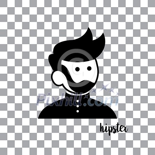 vector character cartoon hipster style vector character cartoon hipster style