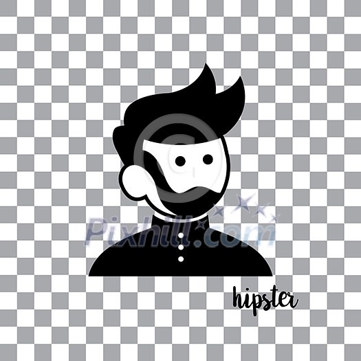 vector character cartoon hipster style  