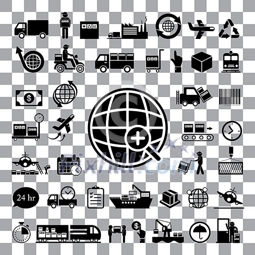 vector logistics export icon set vector logistics export icon set