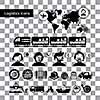 vector logistics export icon set 