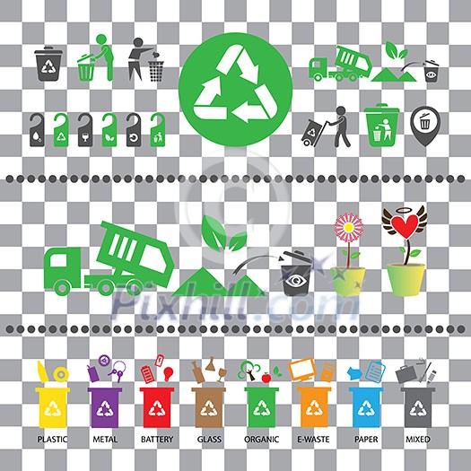 vector trash categories recycle garbage bin vector trash categories recycle garbage bin