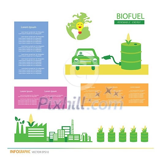 vector corn ethanol biofuel vector icon. Alternative environmental friendly fuel. 
