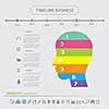 Time line info graphics design template vector icons set  