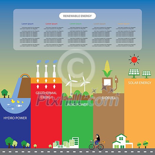 vector info chart renewable energy biogreen ecology vector info chart renewable energy biogreen ecology