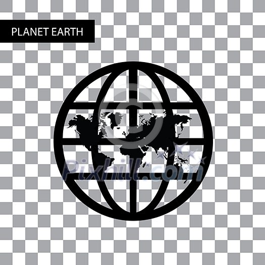 vector circle planet earth symbol vector circle planet earth symbol