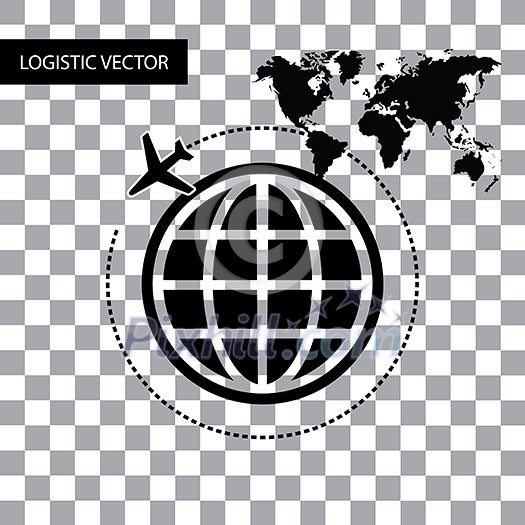 vector symbol  logistic around the world   