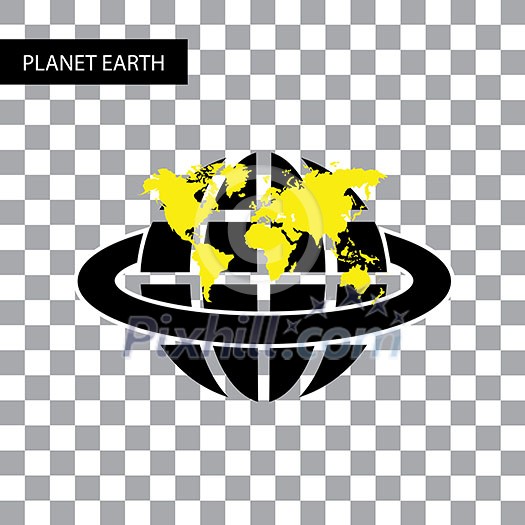 vector circle planet earth symbol  