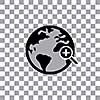 vector worldwide searching symbol around the world   
