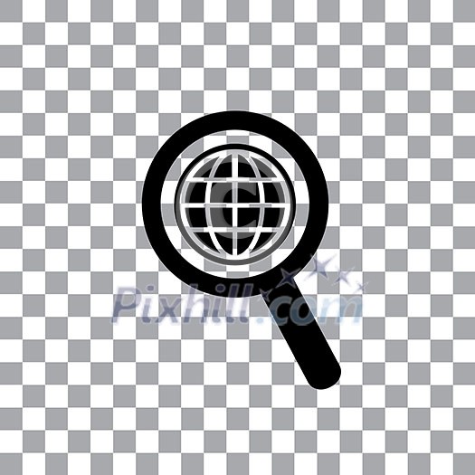 vector worldwide searching symbol around the world   