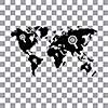 vector worldwide searching symbol around the world    