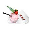 strawberry milkshake isolated on white