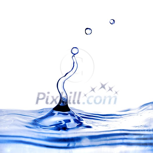 water splash isolated on white