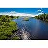 Beautiful river landscape in countryside