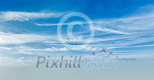 Blue sky with white clouds Blue sky with white clouds