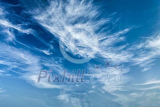 Blue sky with white clouds