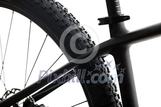 Modern MTB race mountain bike isolated on white in a studio Modern MTB race mountain bike isolated on white in a studio