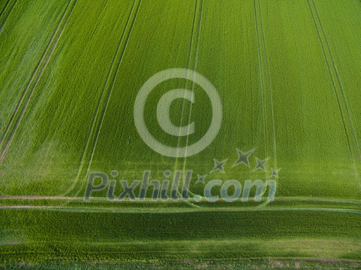 Farmland from above - aerial image of a lush green filed Farmland from above - aerial image of a lush green filed