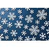Winter, Christmas or New Years blue background with snowflakes