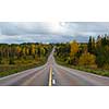 Road scenery in fall colors